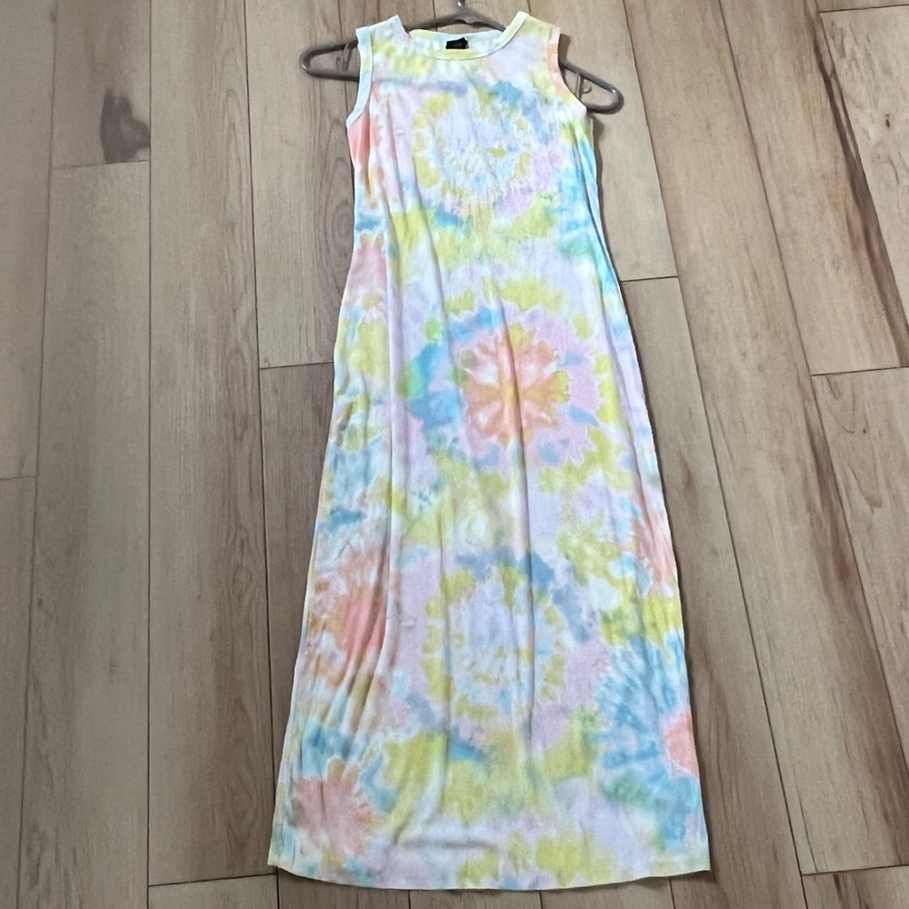Girls Sleeveless Tie Dye Dress Size L